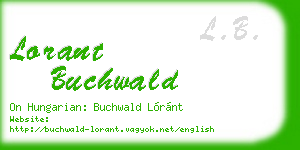 lorant buchwald business card